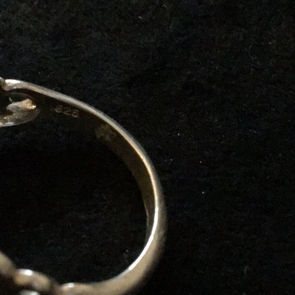 Shubes Turquoise & Sterling Silver Scroll Ring Size 10 - Picture 5 of 8